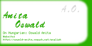 anita oswald business card